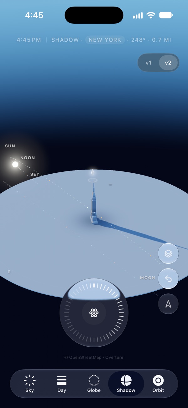 Building shadows in the Sol iPhone app preview